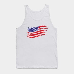 American Flag - Face Mask Tank Top